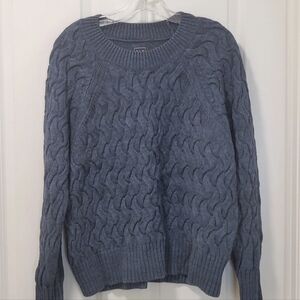 GAP Blue Knit Sweater, 100% Cotton, Large